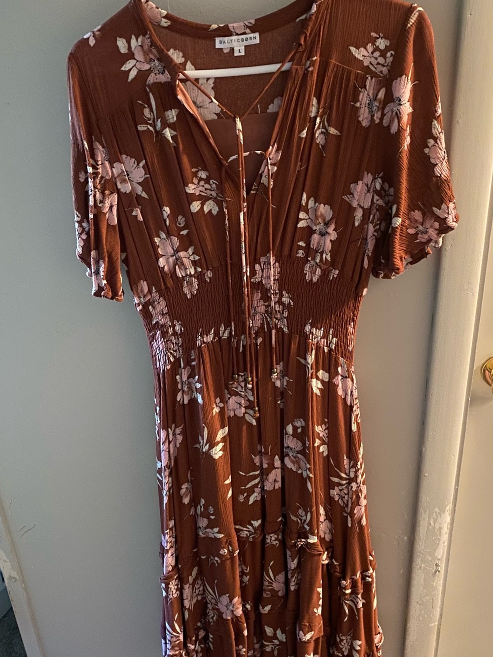 Baltic Born Spell Boho Midi Dress in Rust Pink